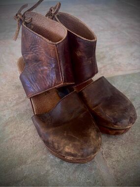 Free People Leather Shoes Lace Back ✨